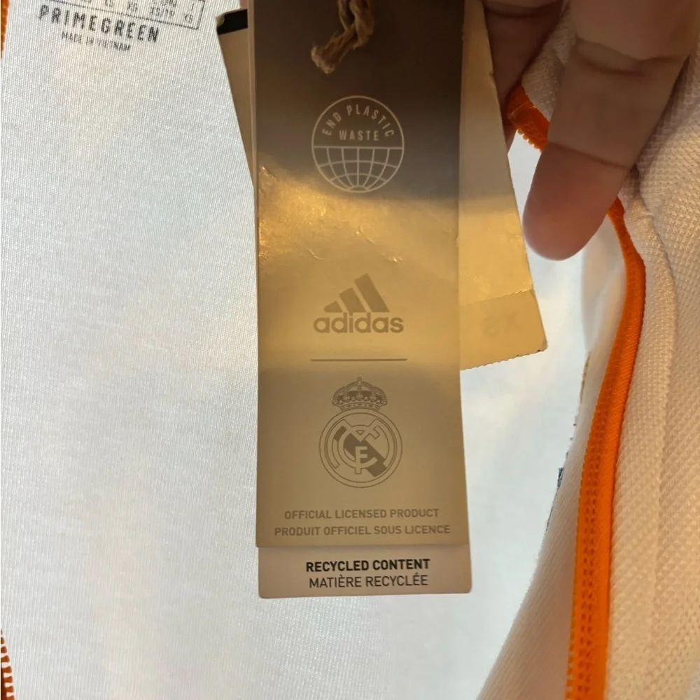 Adidas White and Blue Real Madrid Bomber Jacket NWT